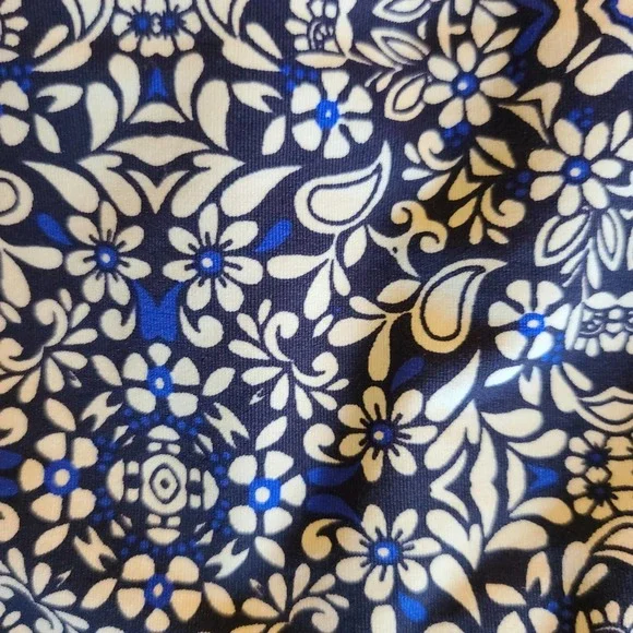 Lands End 2 Piece Tankini Blue and White Floral Size 8 - Picture 14 of 15